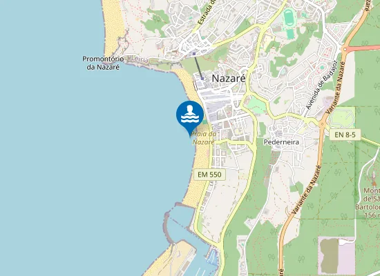 Map of Praia da Nazaré