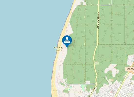 Map of Praia do Norte