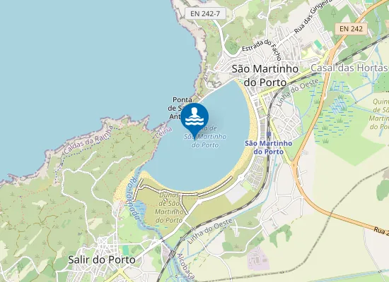 Map of Praia de São Martinho do Porto