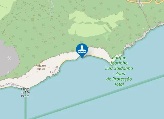Map of Praia dos Penedos