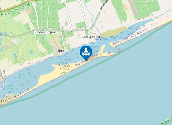 Map of Praia de Cacela Velha
