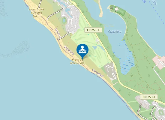 Map of Praia de Troia (Galé)