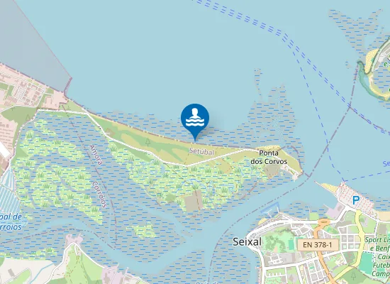 Map of Praia Fluvial da Ponta dos Corvos