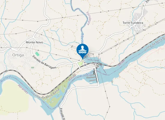 Map of Praia Fluvial de Ortiga