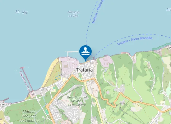Map of Praia da Trafaria