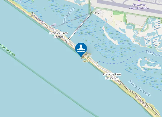 Map of Praia da Ilha de Faro