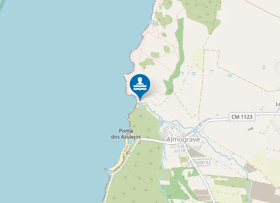 Map of Praia da Foz dos Ouriços