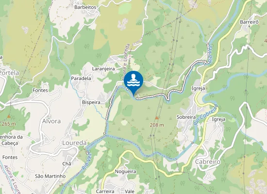 Map of Praia Fluvial do Poço das Caldeiras