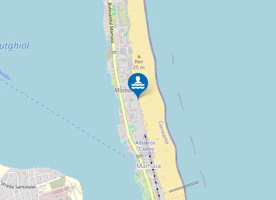 Map of Habibi Beach Mamaia