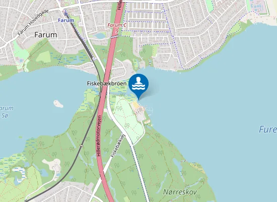 Map of FURESØEN, FISKEBÆK FRILUFTBAD