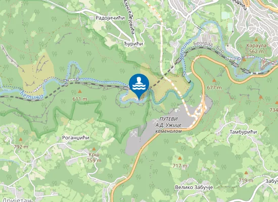 Map of Сунчани Вир