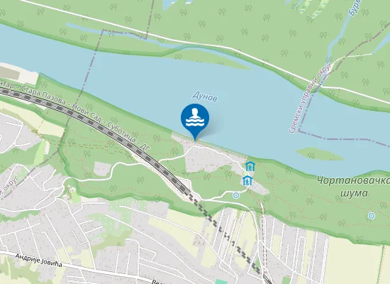 Map of Чортановачка плажа