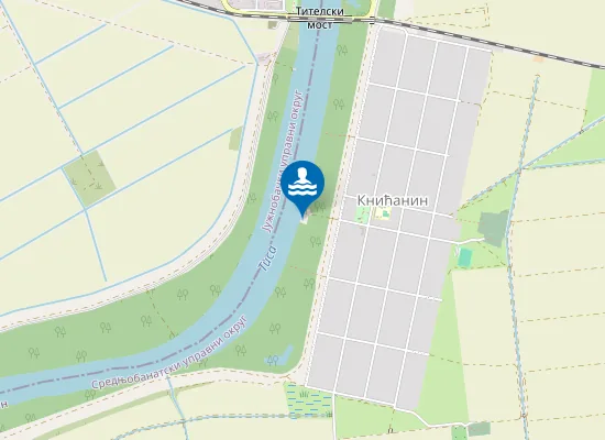 Map of Knićanin plaža na Tisi