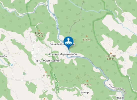 Map of Зелени Вир