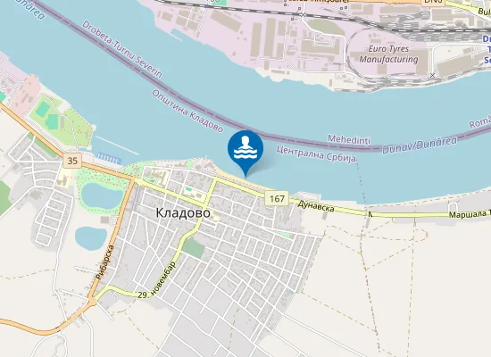 Map of Плажа Кладово