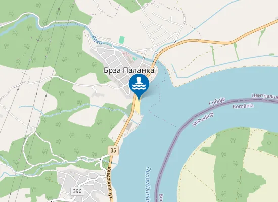 Map of Брза Паланка