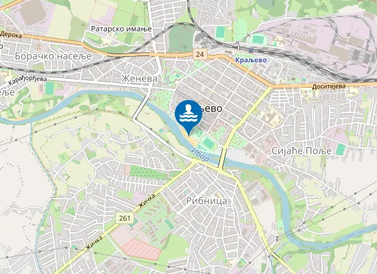 Map of Градска плажа