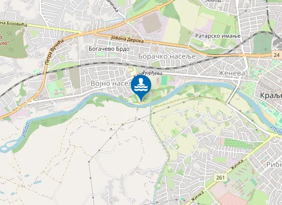 Map of Плажа „Сиђи до реке”