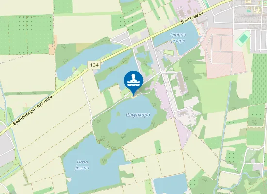Map of Плажа на Шљункари