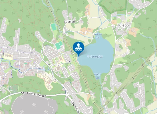 Map of Tulebosjöns badplats