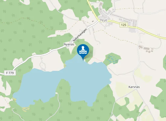 Map of Karsnäsasjön Badplats