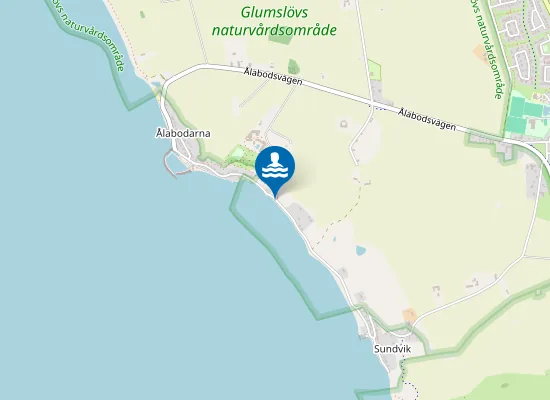 Map of Ålabodarnas strand