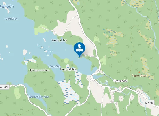 Map of Badplats Skärsjön Gravendal