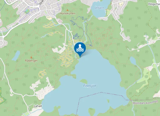 Map of Finnsjögårdens badbrygga