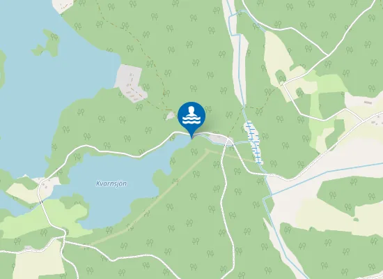 Map of Kvarnsjöns badklippor