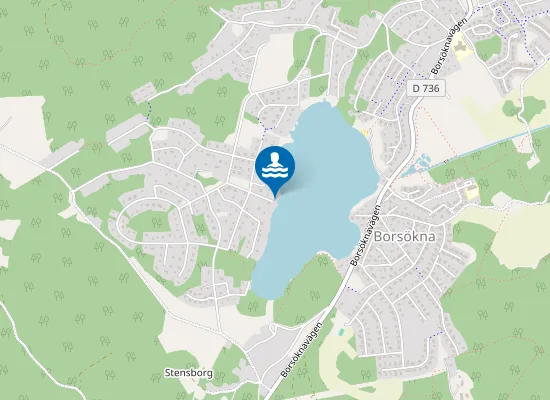 Map of Borsökna Vipvägen Badplats