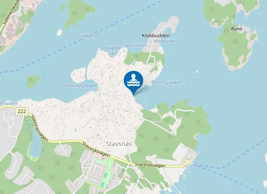Map of Östersjöviksens badplats