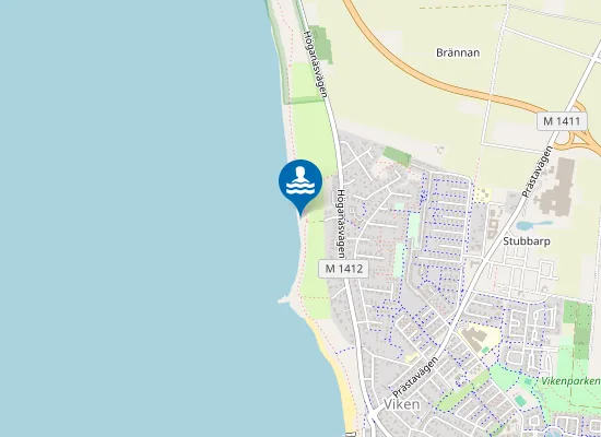 Map of Svanebäcksstranden