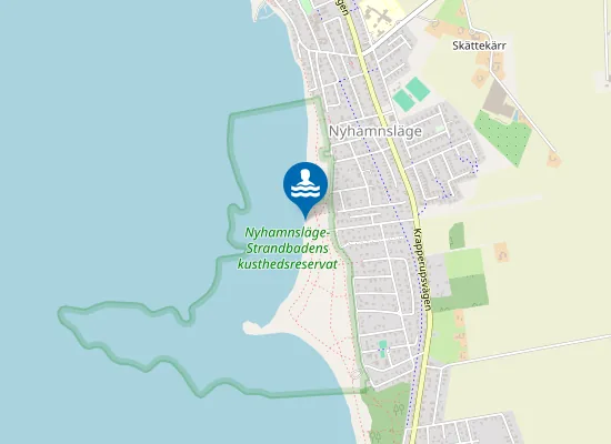 Map of Stora skärsvägen Nyhamnsläge