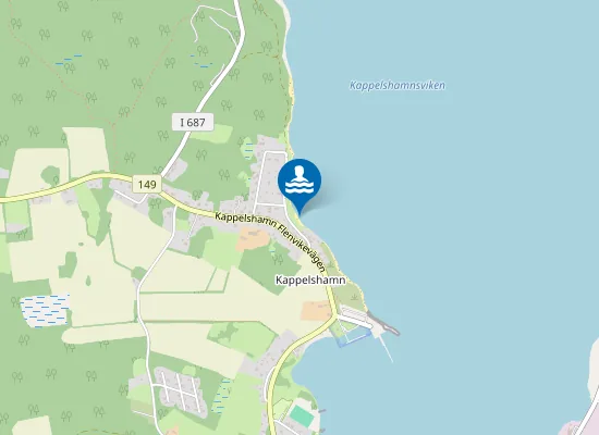 Map of Kappelshamns sandstrand