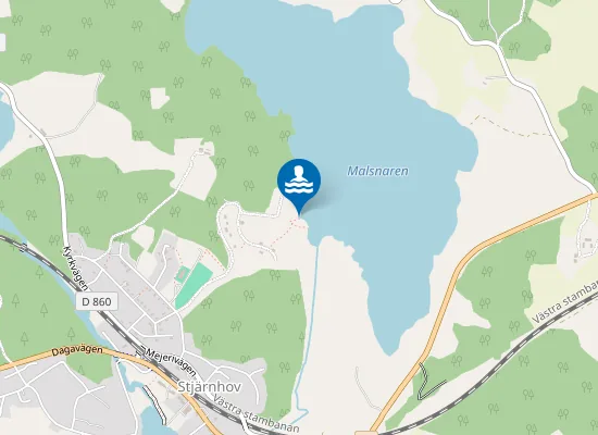 Map of Nysätters Strand & Badplats