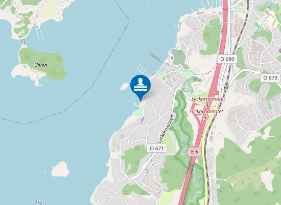 Map of Kungsparkens badplats