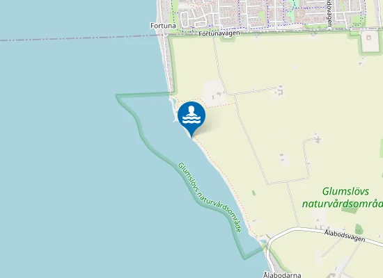 Map of Ålabodarna Nakenstrand