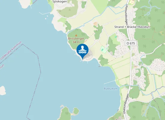 Map of Strande dyna