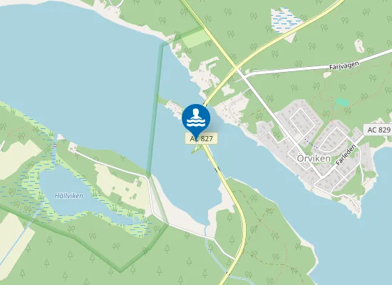 Map of Örviken ställplats