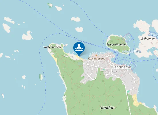 Map of Fläskbergets strand