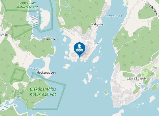 Map of Väbynäs Badplats