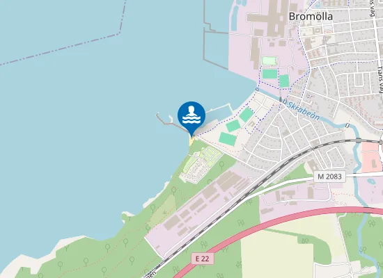 Map of Strandänges Badplats