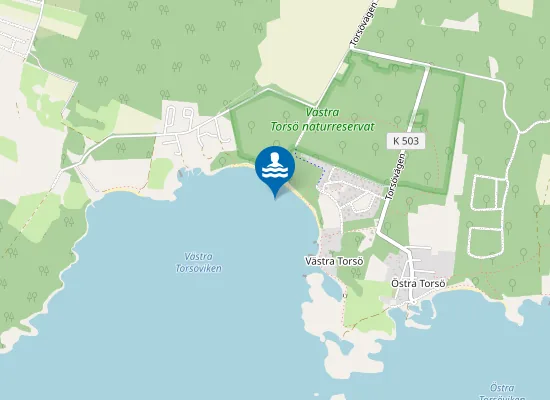 Map of Västra Torsö Badplats