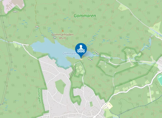 Map of Gömmarens badplats