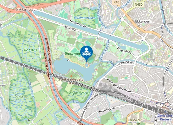 Map of Gent Blaarmeersen Peuterspeelkreek