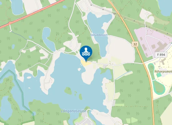 Map of Långanässjöbaden