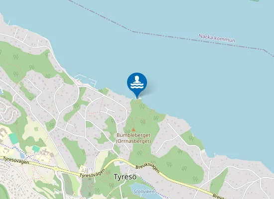 Map of Talluddens bad