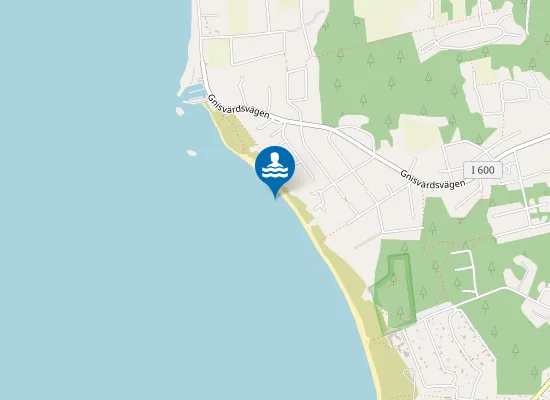 Map of Gnisvärds strand