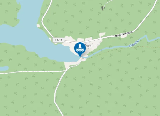 Map of Nianfors badplats
