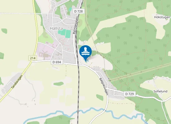 Map of Hållsta badplats